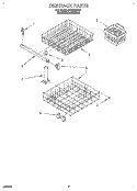DISHRACK Diagram and Parts List for DU8016XB1  Whirlpool Dishwasher