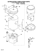 OUTER COVER & INSULATION PARTS Diagram and Parts List for KHWC160PSS1  KitchenAid Miscellaneous