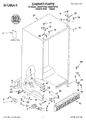 CABINET, LITERATURE Diagram and Parts List for CS22AFXKT00  Crosley Refrigerator