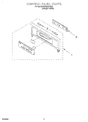 CONTROL PANEL Diagram and Parts List for 8RBS245PDQ1  Whirlpool Wall Oven