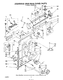 CONTROLS AND REAR PANEL Diagram and Parts List for LA6058XSW1  Whirlpool Washer