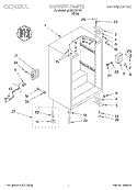 CABINET Diagram and Parts List for ML03CCXHW1  Whirlpool Refrigerator