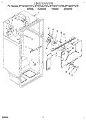 LINER Diagram and Parts List for ET18NMYAN01  Whirlpool Refrigerator