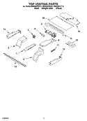 TOP VENTING, OPTIONAL Diagram and Parts List for RBD305PDB13  Whirlpool Wall Oven