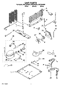 UNIT PARTS Diagram and Parts List for ET8FTEXSQ01  Whirlpool Refrigerator