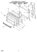 FREEZER DOOR Diagram and Parts List for KTRS25KAWH00  KitchenAid Refrigerator
