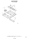 COOKTOP Diagram and Parts List for SC8430ERW0  Whirlpool Cooktop