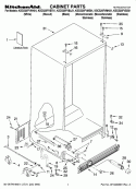 CABINET PARTS Diagram and Parts List for KSCS25FVBT01  KitchenAid Refrigerator