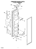 FREEZER DOOR PARTS Diagram and Parts List for 6GD5SHQXKB01  Whirlpool Refrigerator