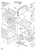 LINER Diagram and Parts List for 3VET19GMFW02  Whirlpool Refrigerator