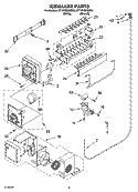 ICEMAKER PARTS Diagram and Parts List for ET1FHMXMT01  Whirlpool Refrigerator