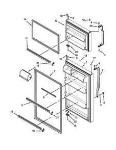 Door Parts Diagram and Parts List for W8TXEGFYQ03  Whirlpool Refrigerator