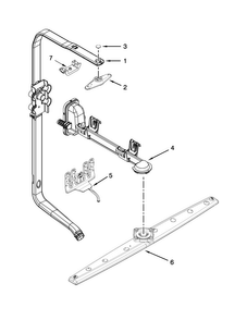 Upper Wash And Rinse Parts Diagram and Parts List for 7WDT950SAYM3  Whirlpool Dishwasher