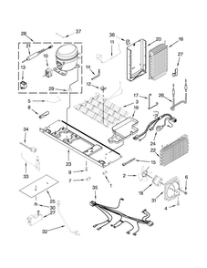Unit Parts Diagram and Parts List for KSC23C8EYY03  KitchenAid Refrigerator