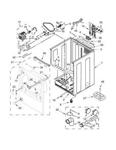 Cabinet Parts Diagram and Parts List for 11079133410  Kenmore Dryer