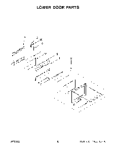 Lower Door Parts Diagram and Parts List for KFGD500EBS05  KitchenAid Range