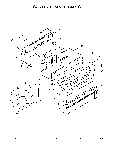Control Panel Parts Diagram and Parts List for KFGG500EWH4  KitchenAid Range