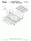 Part Location Diagram of W10242833 Whirlpool COOKTOP