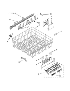 Upper Rack And Track Parts Diagram and Parts List for WDT920SADH2  Whirlpool Dishwasher