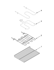 Internal Oven Parts Diagram and Parts List for WGE555S0BB00  Whirlpool Range