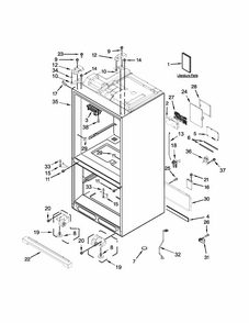 Cabinet Parts Diagram and Parts List for 59672383413  Kenmore Refrigerator