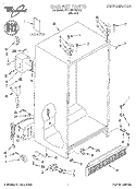 CABINET, LITERATURE Diagram and Parts List for 4YED20TKFN00  Whirlpool Refrigerator
