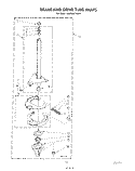 BRAKE AND DRIVE TUBE Diagram and Parts List for KAWE850VAL1  KitchenAid Washer