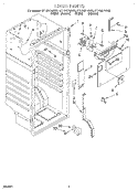 LINER Diagram and Parts List for ET14NKXEN00  Whirlpool Refrigerator