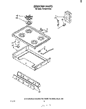COOKTOP Diagram and Parts List for SF330PSPW0  Whirlpool Range