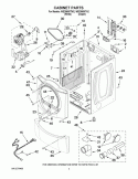 CABINET PARTS Diagram and Parts List for WED9600TW2  Whirlpool Dryer