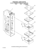 FREEZER LINER PARTS Diagram and Parts List for GSC25C4EYB00  Whirlpool Refrigerator