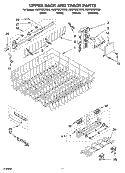 UPPER RACK AND TRACK PARTS Diagram and Parts List for KUDP02CRBS2  KitchenAid Dishwasher