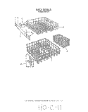 RACK Diagram and Parts List for 8567L10  Roper Dishwasher