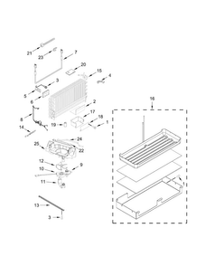 Lower Unit And Tube Parts Diagram and Parts List for KBFN402EPA00  KitchenAid Refrigerator