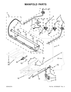 Manifold Parts Diagram and Parts List for WFG530S0ES1  Whirlpool Range