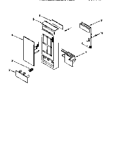 Control Panel Diagram and Parts List for MT1135SGZ0  Whirlpool Microwave