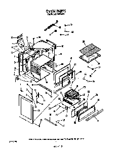 Oven Diagram and Parts List for F4858*3  Roper Range