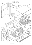 OVEN, LIT/OPTIONAL Diagram and Parts List for RB220PXYB1  Whirlpool Wall Oven