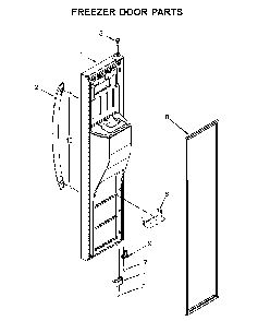 Freezer door parts Diagram and Parts List for 10651339710  Kenmore Refrigerator