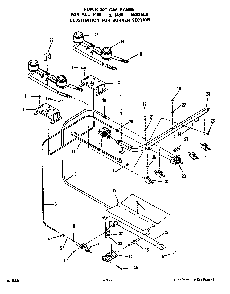 Burner Diagram and Parts List for 1435*0A  Roper Range