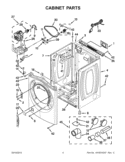 CABINET PARTS Diagram and Parts List for WGD94HEAW0  Whirlpool Dryer