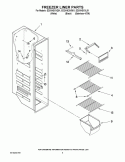 FREEZER LINER PARTS Diagram and Parts List for ED2VHEXVB01  Whirlpool Refrigerator