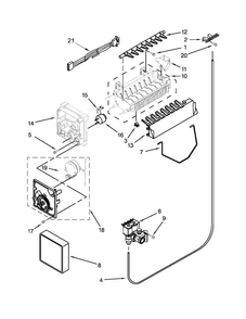 Ice Maker Parts Diagram and Parts List for 10651129210  Kenmore Refrigerator