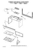 CABINET AND INSTALLATION PARTS Diagram and Parts List for YGMH6185XVQ0  Whirlpool Microwave