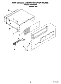 TOP GRILLE AND UNIT COVER PARTS Diagram and Parts List for KSSP42QMS03  KitchenAid Refrigerator