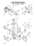 PUMP AND MOTOR Diagram and Parts List for KUDN230YWH0  KitchenAid Dishwasher