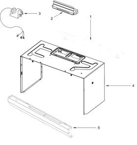 Cabinet And Installation Parts Diagram and Parts List for YAMV2307PFS10,YAMV2307PFW10  Whirlpool Microwave