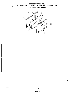 Oven Door Diagram and Parts List for 1413*1A  Roper Range
