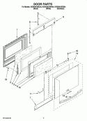 DOOR PARTS Diagram and Parts List for KESK901SSS04  KitchenAid Range