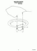 HEATER PARTS Diagram and Parts List for KUDE60FVPA0  KitchenAid Dishwasher